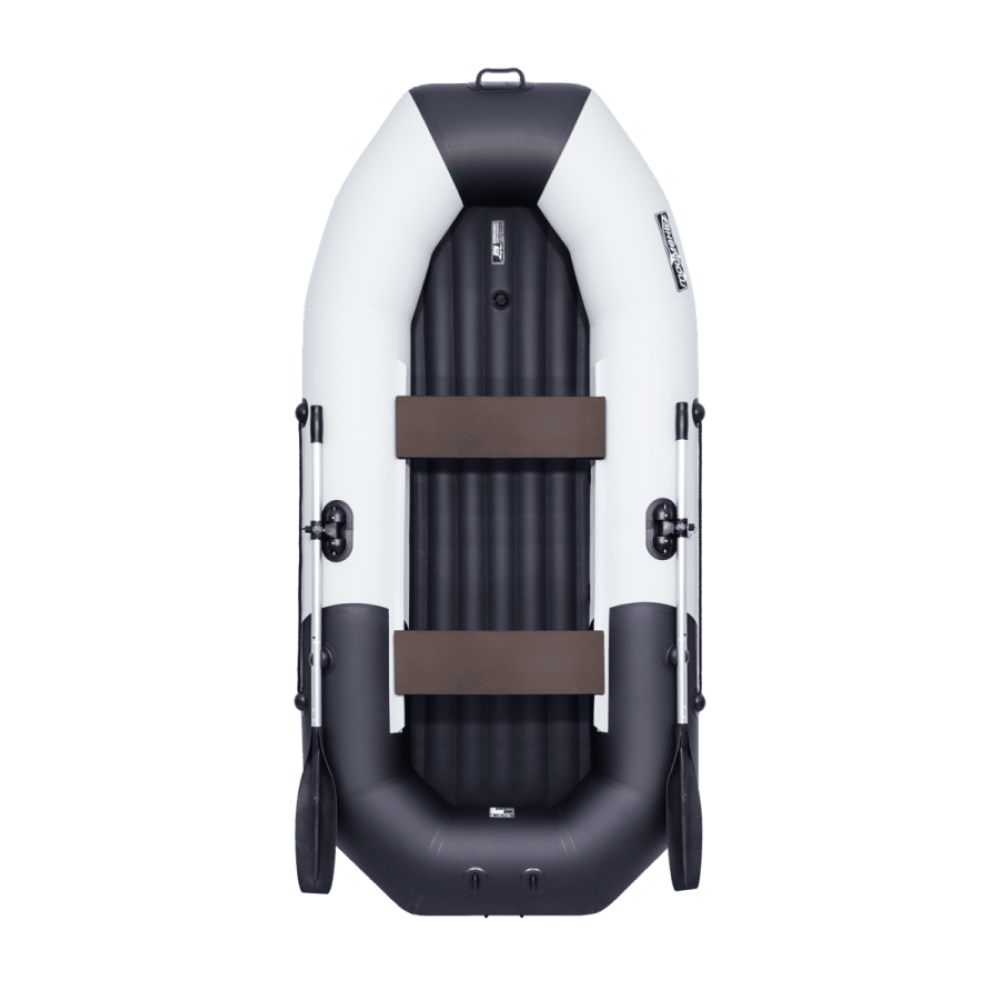 Гребная лодка ПВХ ТАЙМЕНЬ N-270 НД серый-чёрный