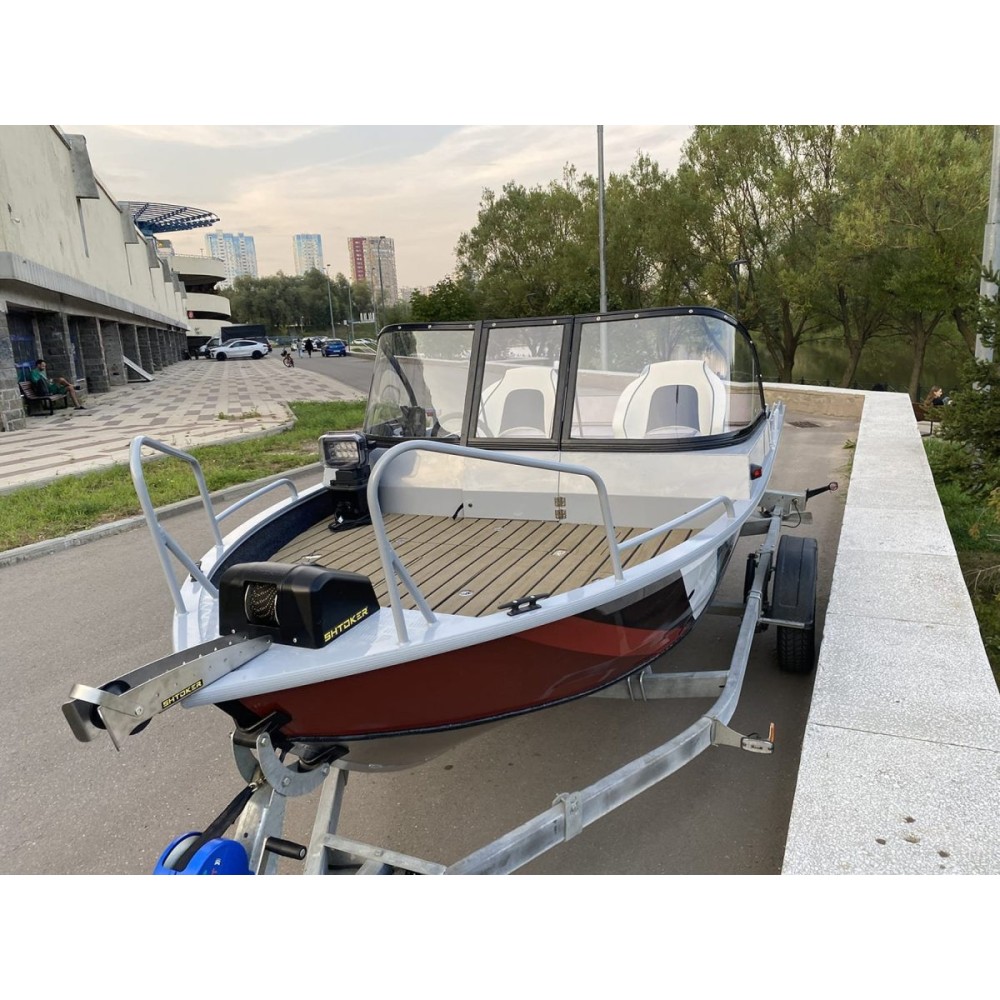 Комплект Алюминиевая лодка (катер) Mikatsu (Микатсу) 470 (Z43) Premium + мотор Mikatsu MF40FEL-T-EFI