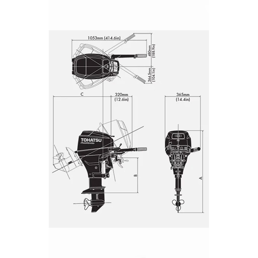 2х-тактный лодочный мотор TOHATSU M 25 S
