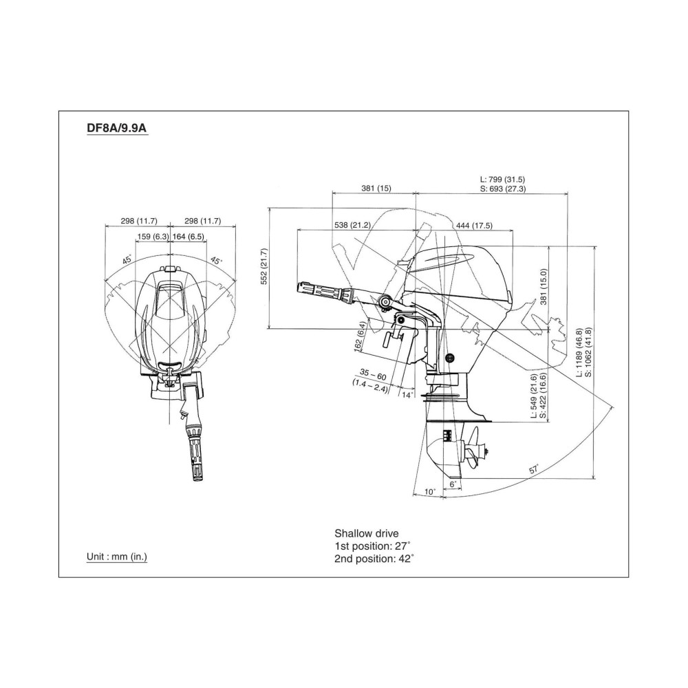 2х-тактный лодочный мотор SUZUKI DT9.9AS