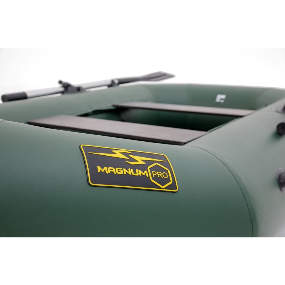 Гребная лодка ПВХ MAGNUM PRO 300 (Зеленая) гребная, с возможностью установки транца (2024)