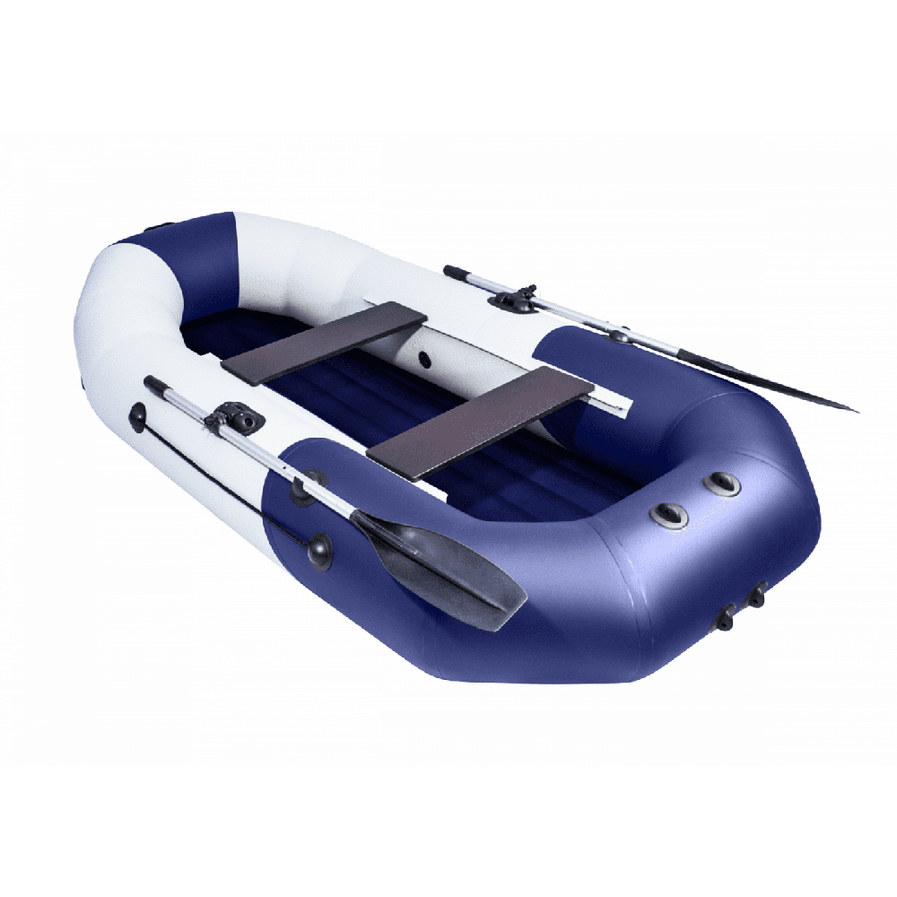 Гребная лодка ПВХ ТАЙМЕНЬ N-270 НД серый-синий