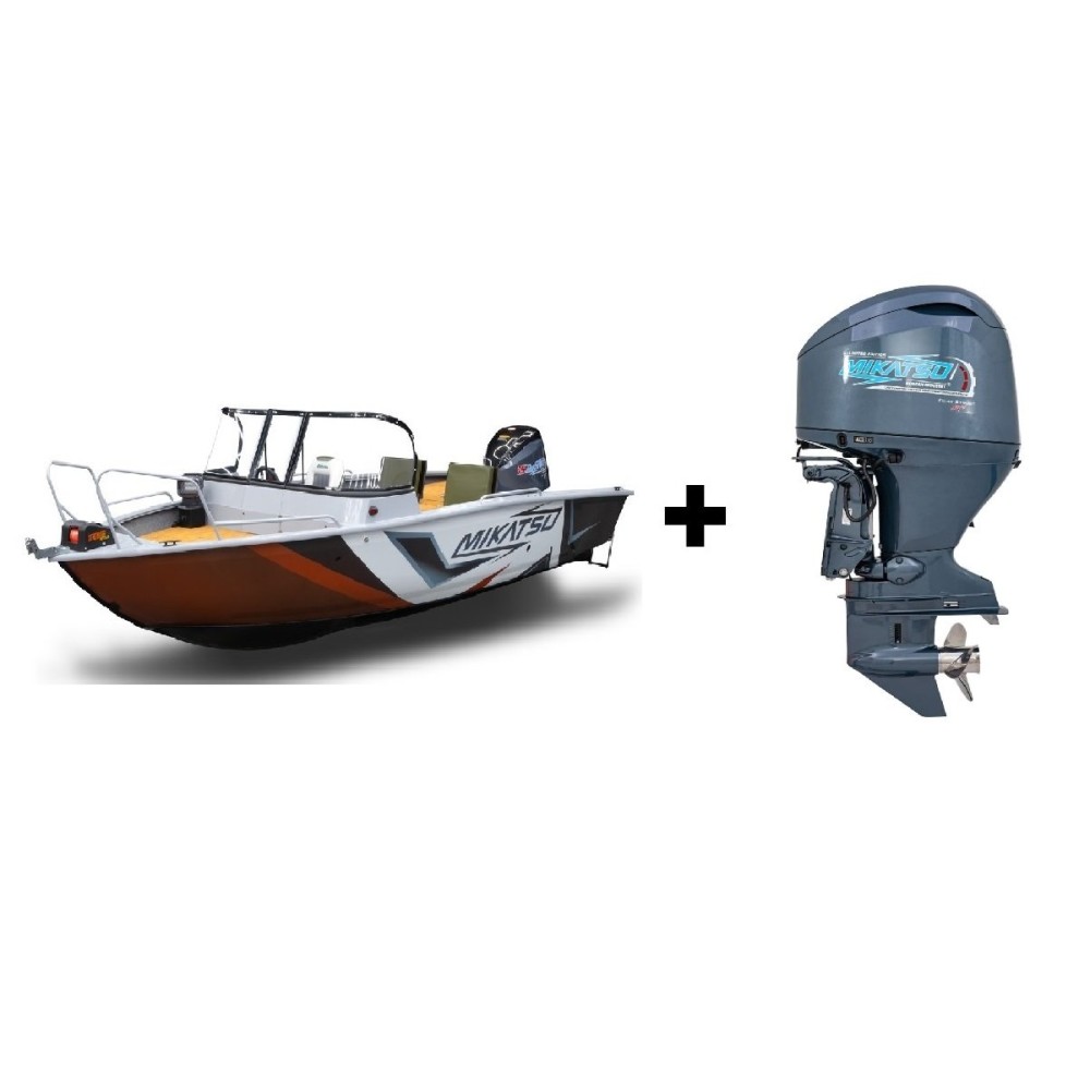 Комплект Алюминиевая лодка (катер) Mikatsu (Микатсу) 570 (Z43) Sport + мотор Mikatsu MF115FEL-T EFI