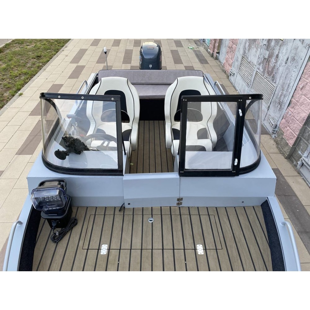 Комплект Алюминиевая лодка (катер) Mikatsu (Микатсу) 470 (Z43) Standard + мотор Sharmax SMF60FEL-T EFI