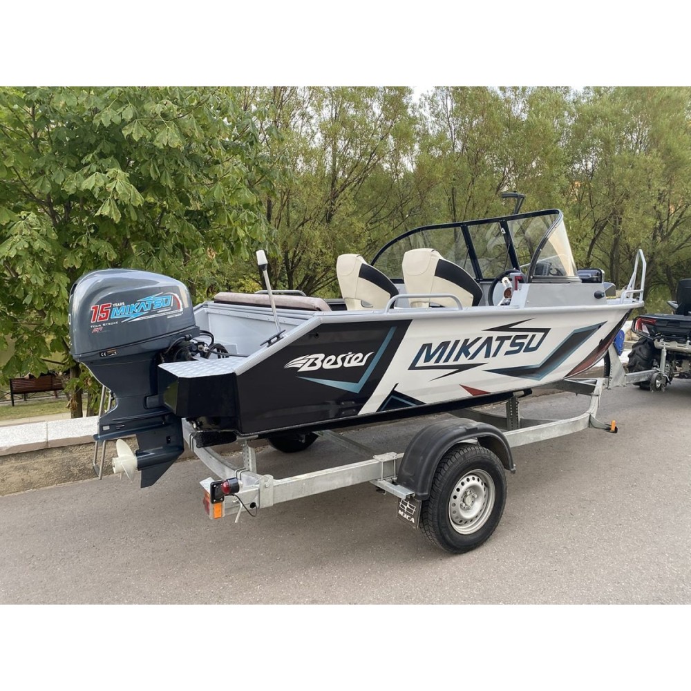 Комплект Алюминиевая лодка (катер) Mikatsu (Микатсу) 470 (Z43) Premium + мотор Yamaha F60FETL