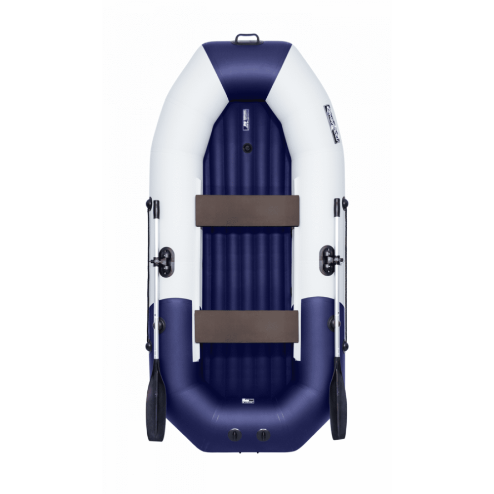Гребная лодка ПВХ ТАЙМЕНЬ N-270 НД серый-синий