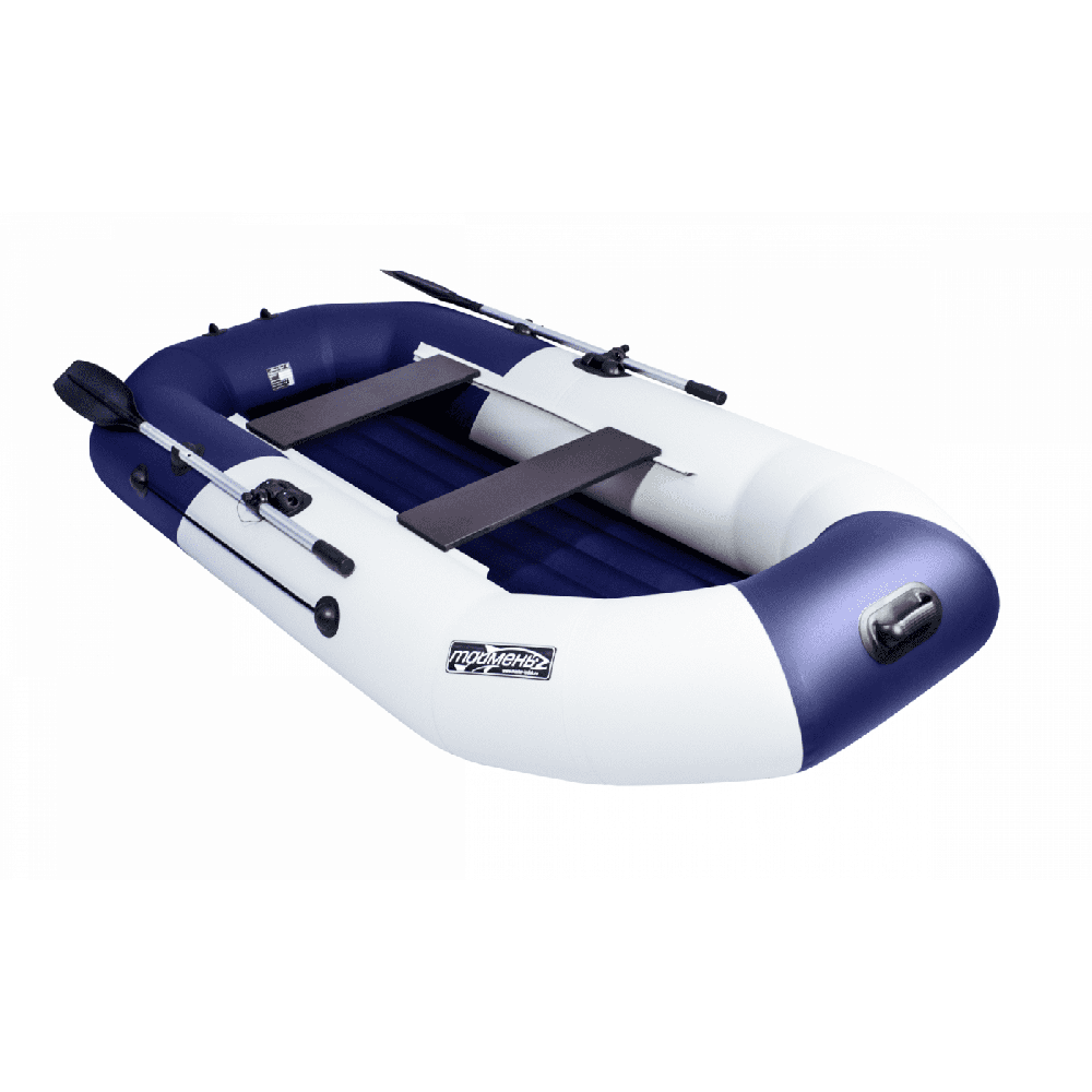 Гребная лодка ПВХ ТАЙМЕНЬ N-270 НД серый-синий
