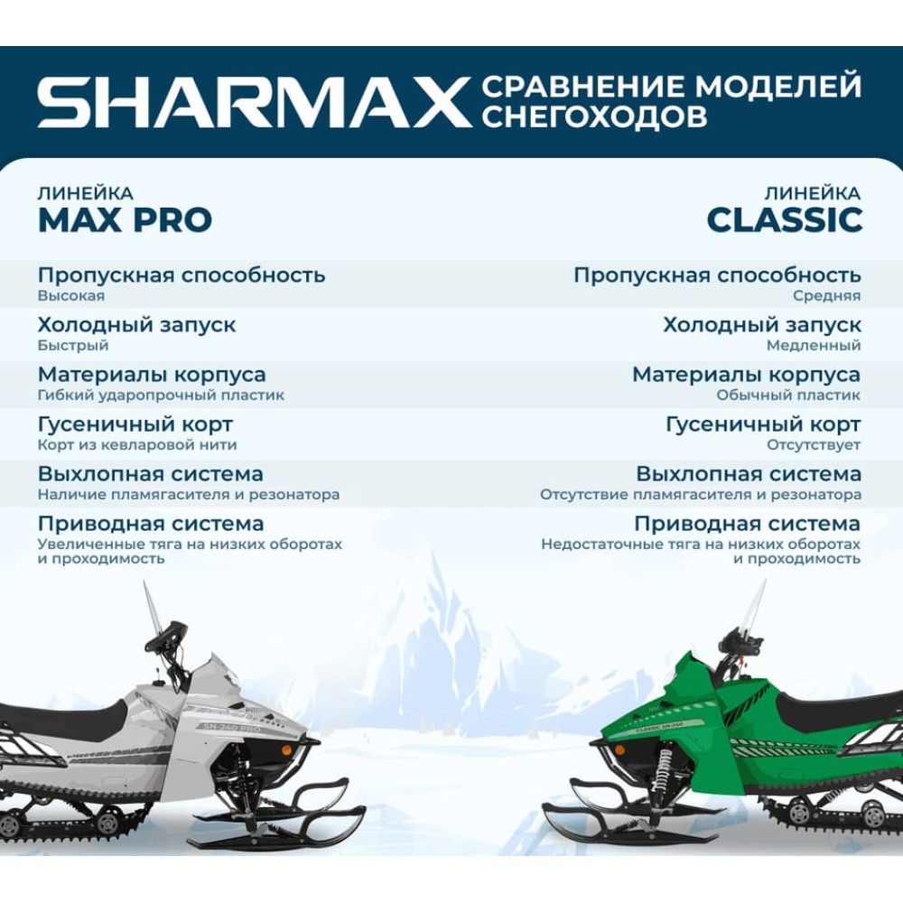 Снегоход SHARMAX SN-210 Forester Classic