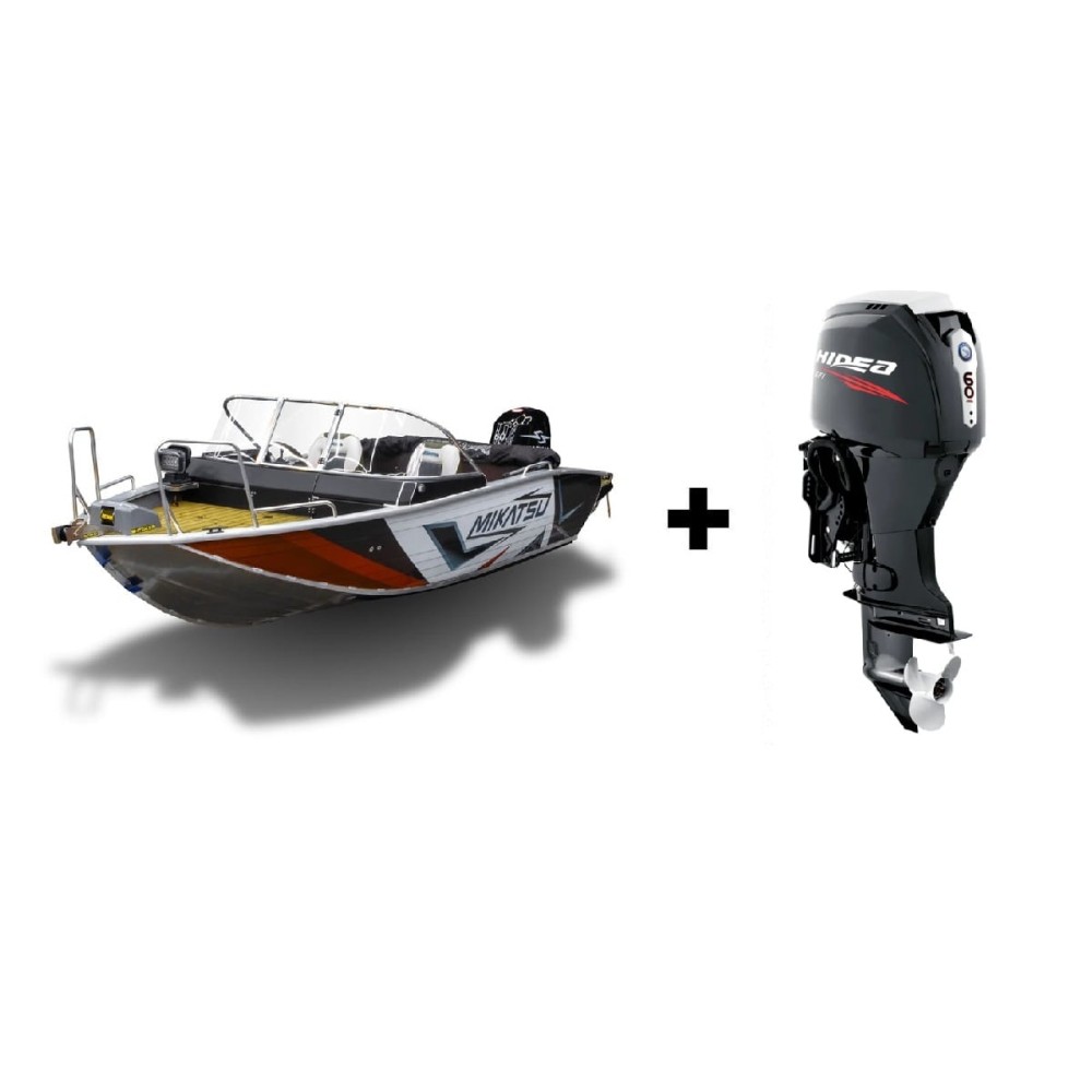 Комплект Алюминиевая лодка (катер) Mikatsu (Микатсу) 470 (Z43) Sport + мотор Hidea HDEF60FUEL-T EFI