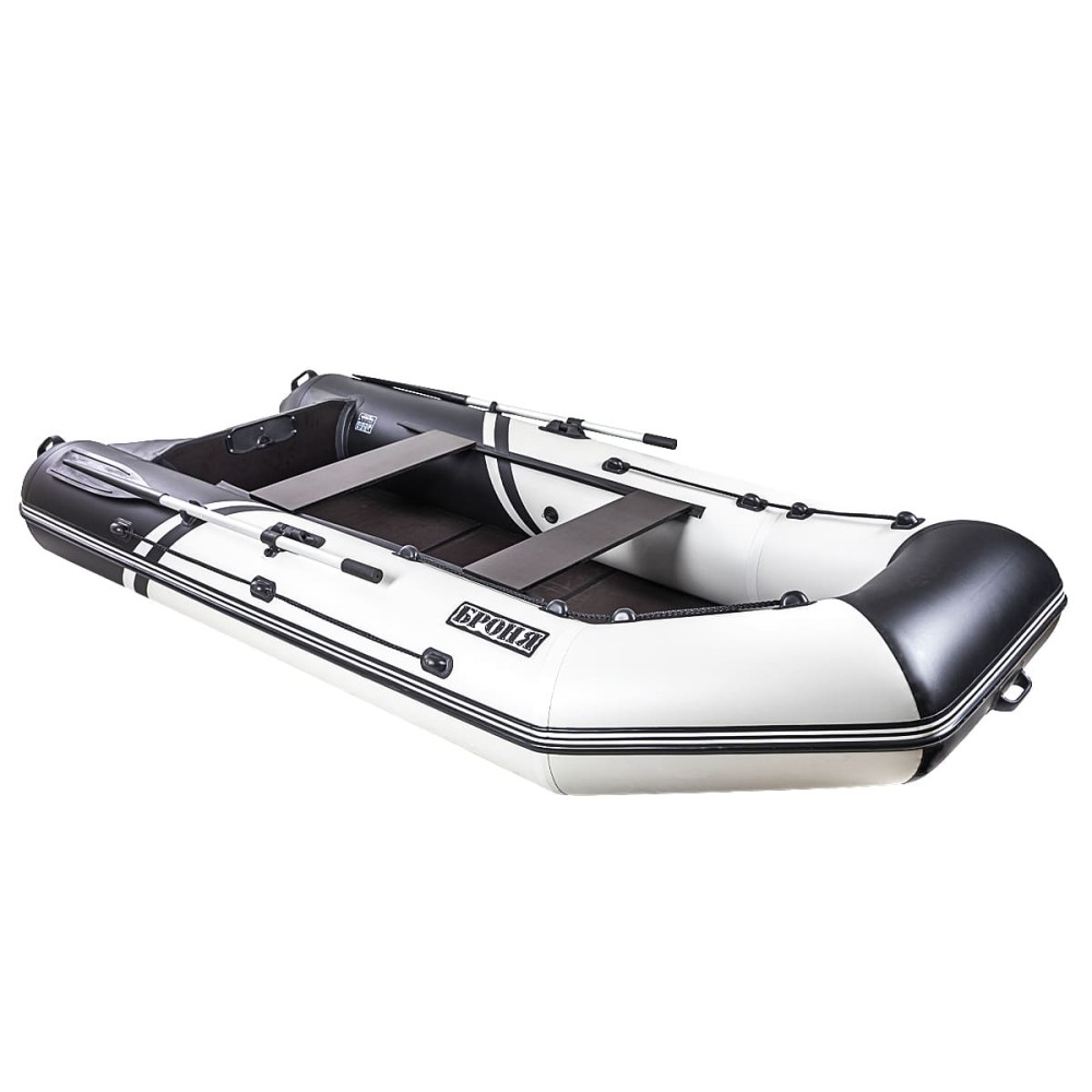 Лодка ПВХ БРОНЯ 320 С Белый - чёрный