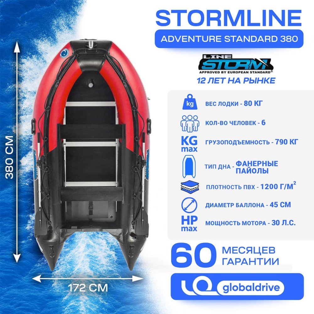 Лодка ПВХ STORMLINE Adventure Standard 380