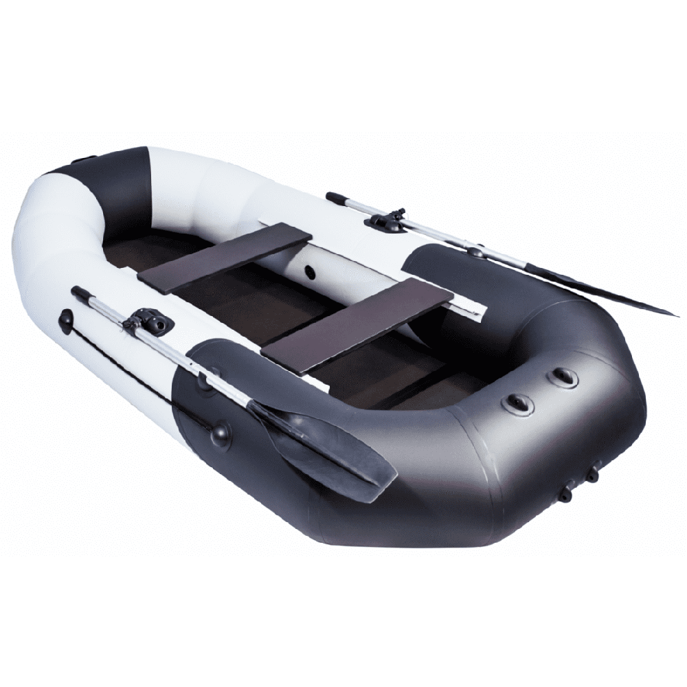 Гребная лодка ПВХ ТАЙМЕНЬ N-270 "Комби" серый-чёрный