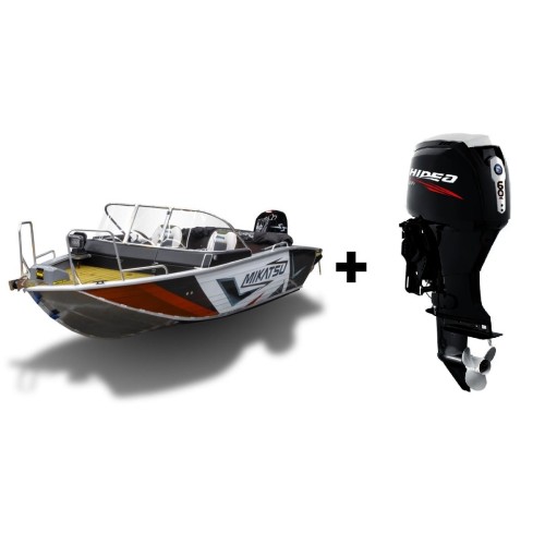 Комплект Алюминиевая лодка (катер) Mikatsu (Микатсу) 475 (Z43) Standard + мотор Hidea HDEF60FUEL-T EFI