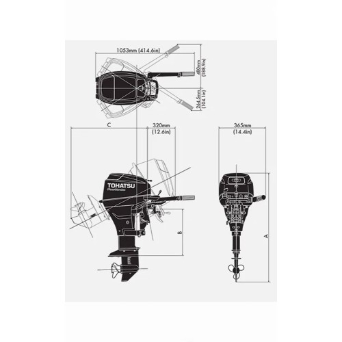 4х-тактный лодочный мотор TOHATSU MFS 20E EPS