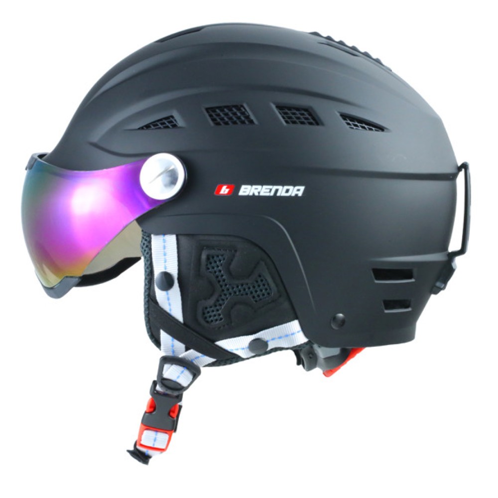 Шлем г/л Brenda, с визором черный матовый цвет