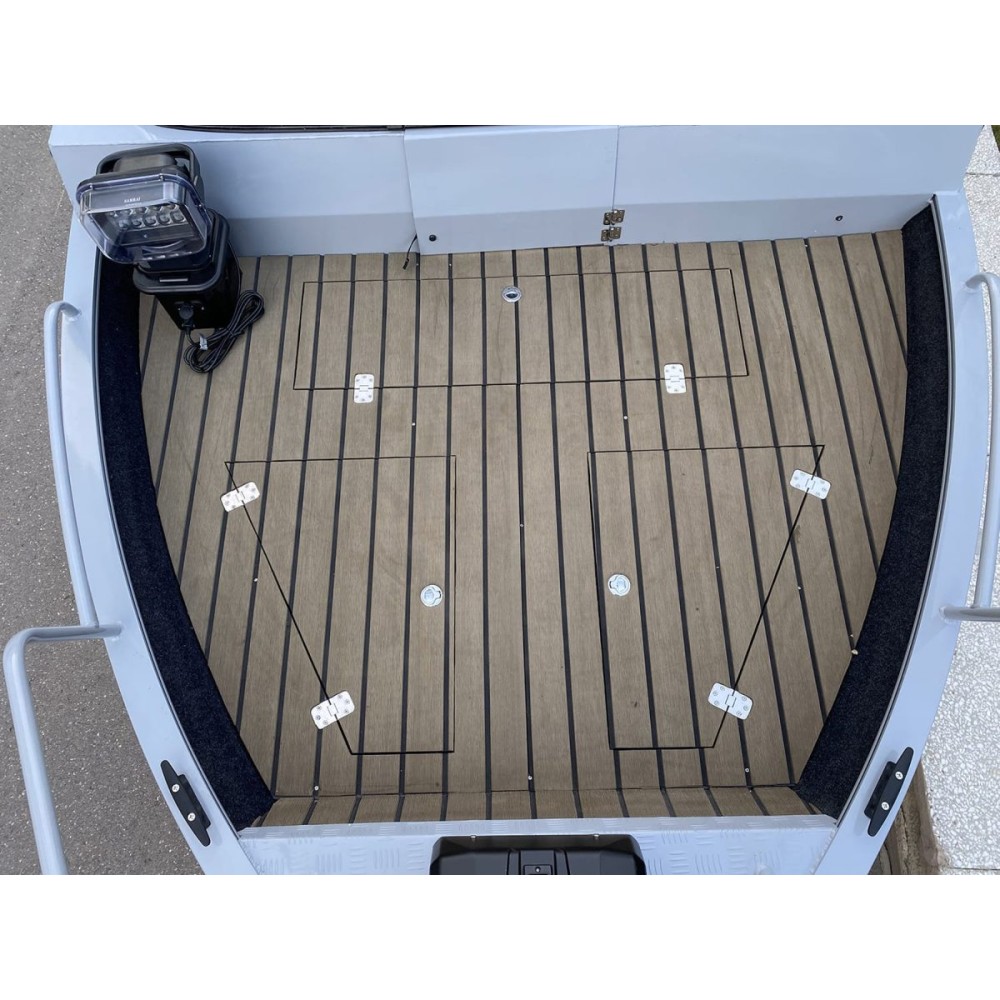 Комплект Алюминиевая лодка (катер) Mikatsu (Микатсу) 470 (Z43) Premium + мотор Mercury ME F60 ELPT EFI