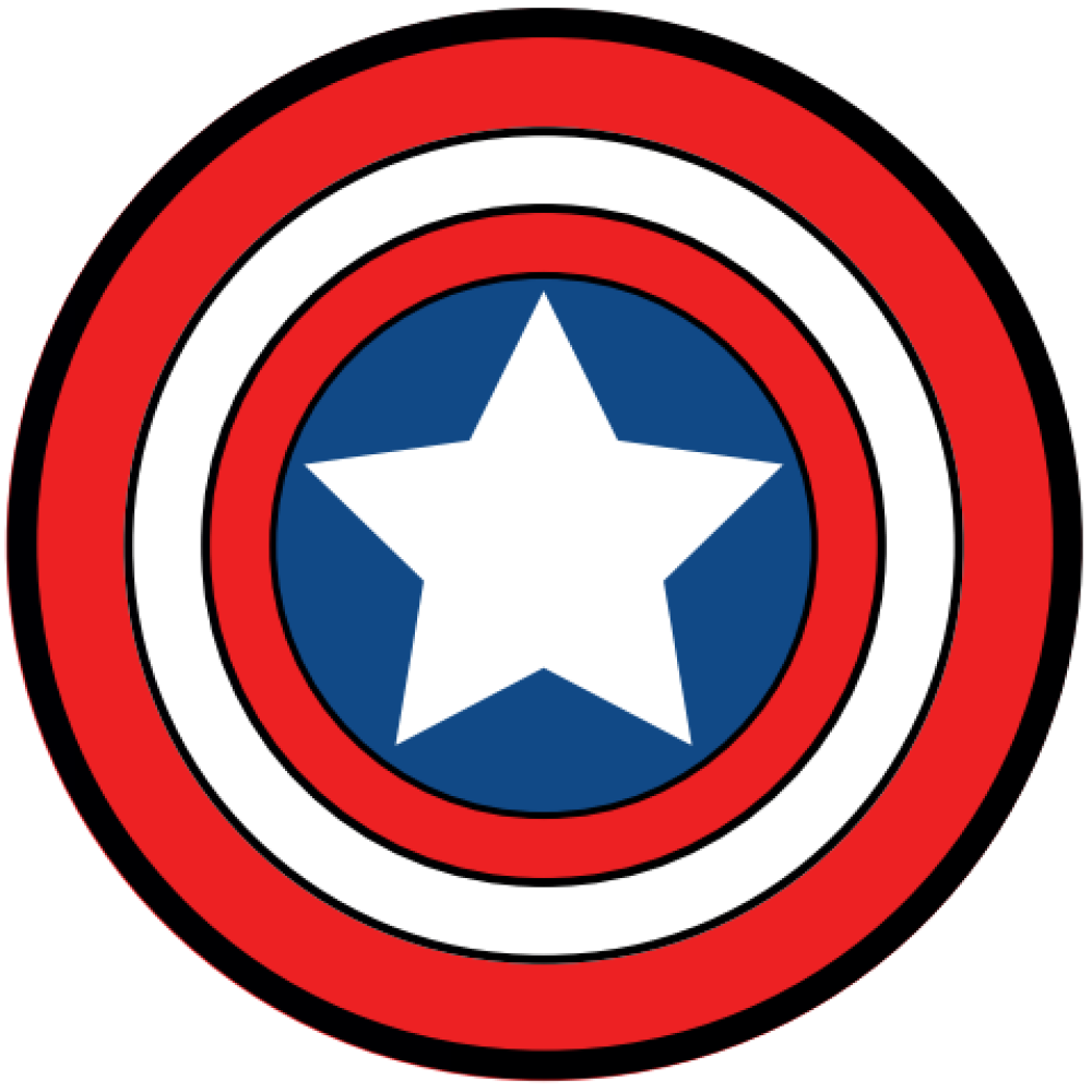 Наклейка для детского электромобиля Капитан Америка