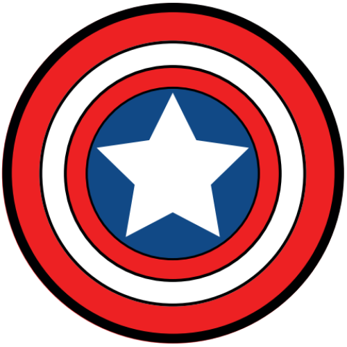 Наклейка для детского электромобиля Капитан Америка