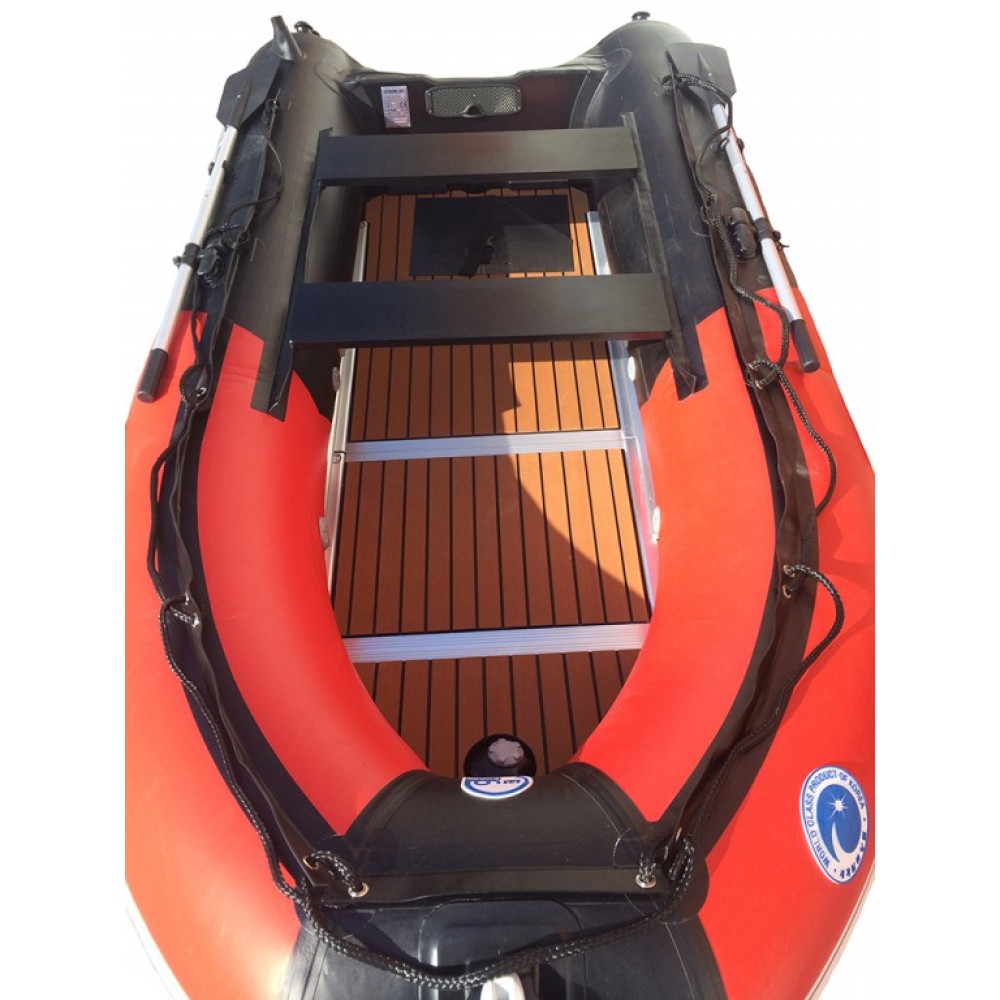 Лодка ПВХ STORMLINE Flexiteek 340 (черно-зеленая/красно-черная)