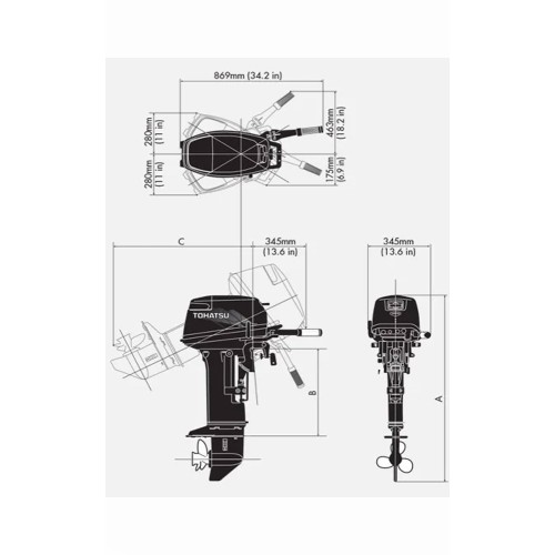 2х-тактный лодочный мотор TOHATSU M18E2S