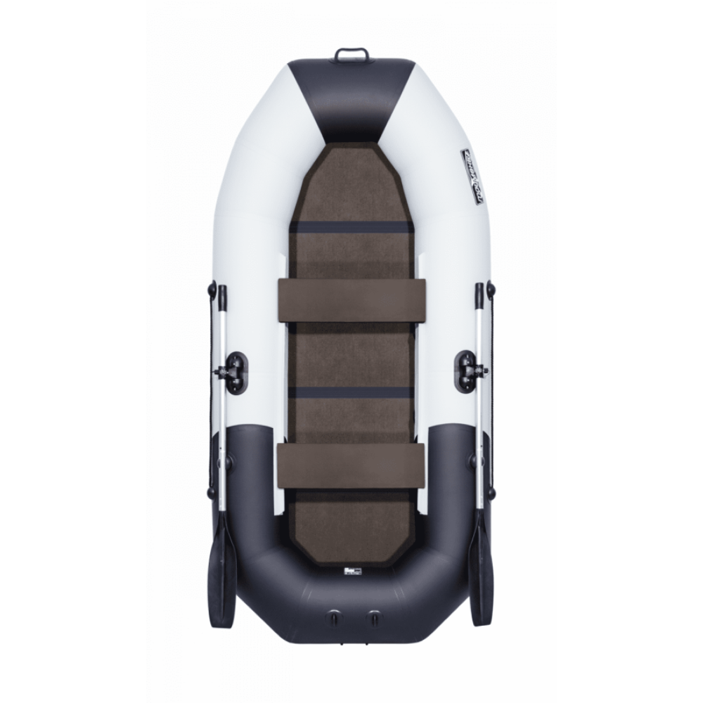 Гребная лодка ПВХ ТАЙМЕНЬ N-270 "Комби" серый-чёрный
