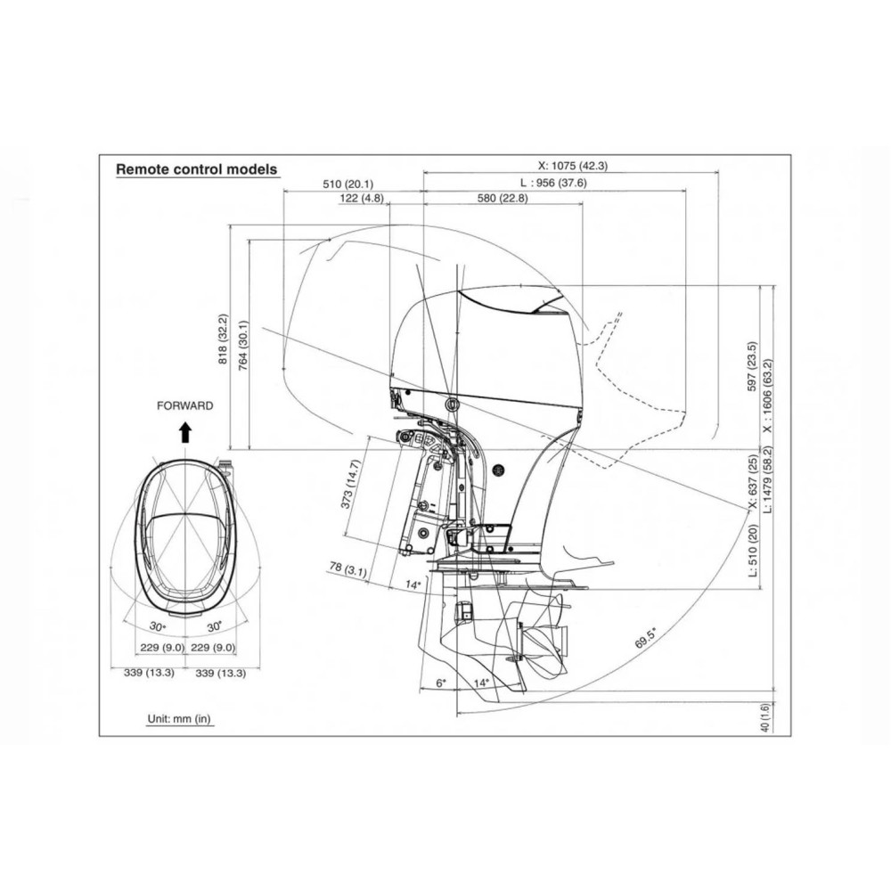 4х-тактный лодочный мотор SUZUKI DF80ATL