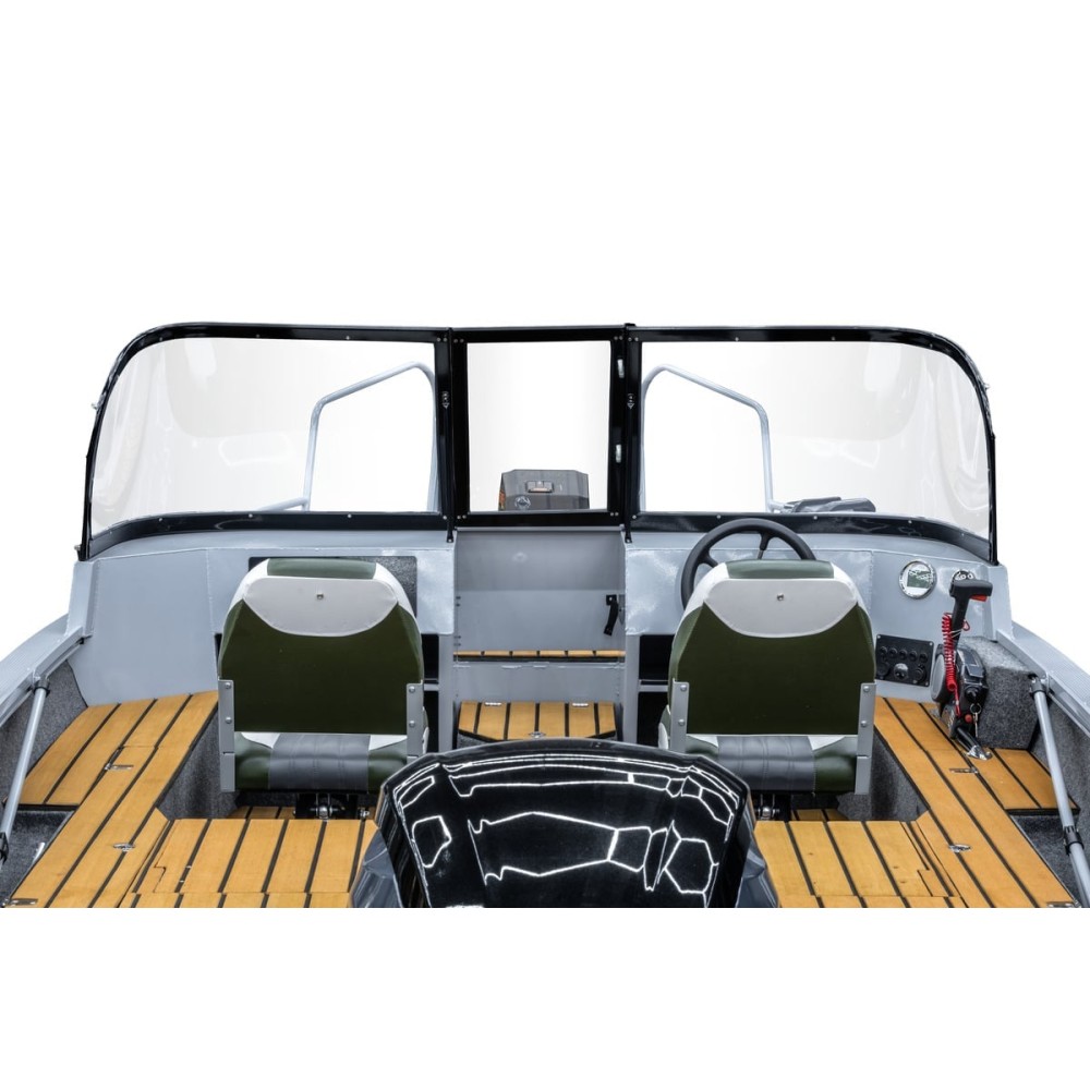 Комплект Алюминиевая лодка (катер) Mikatsu (Микатсу) 570 (Z43) Premium + мотор Hidea HDEF 115 FEL-T EFI