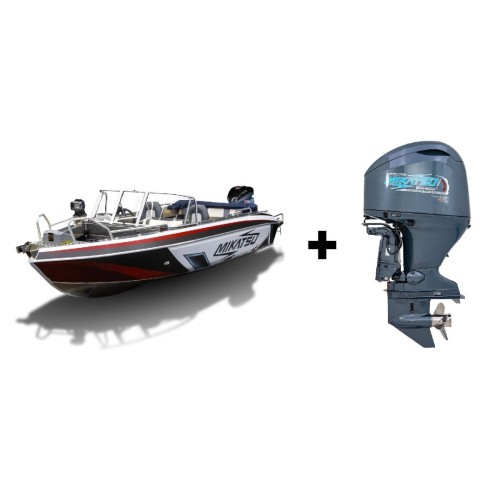 Комплект Алюминиевая лодка (катер) Mikatsu (Микатсу) 590 (Z99) Premium + мотор Mikatsu MF115FEL-T EFI
